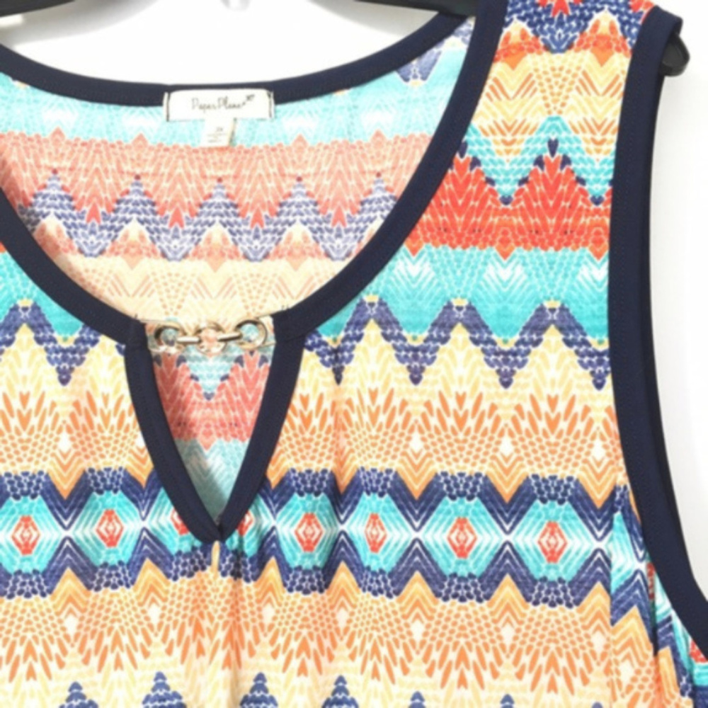 SOLD Paper Plane Sleeveless Maxi Dress Plus - Picture 5 of 6